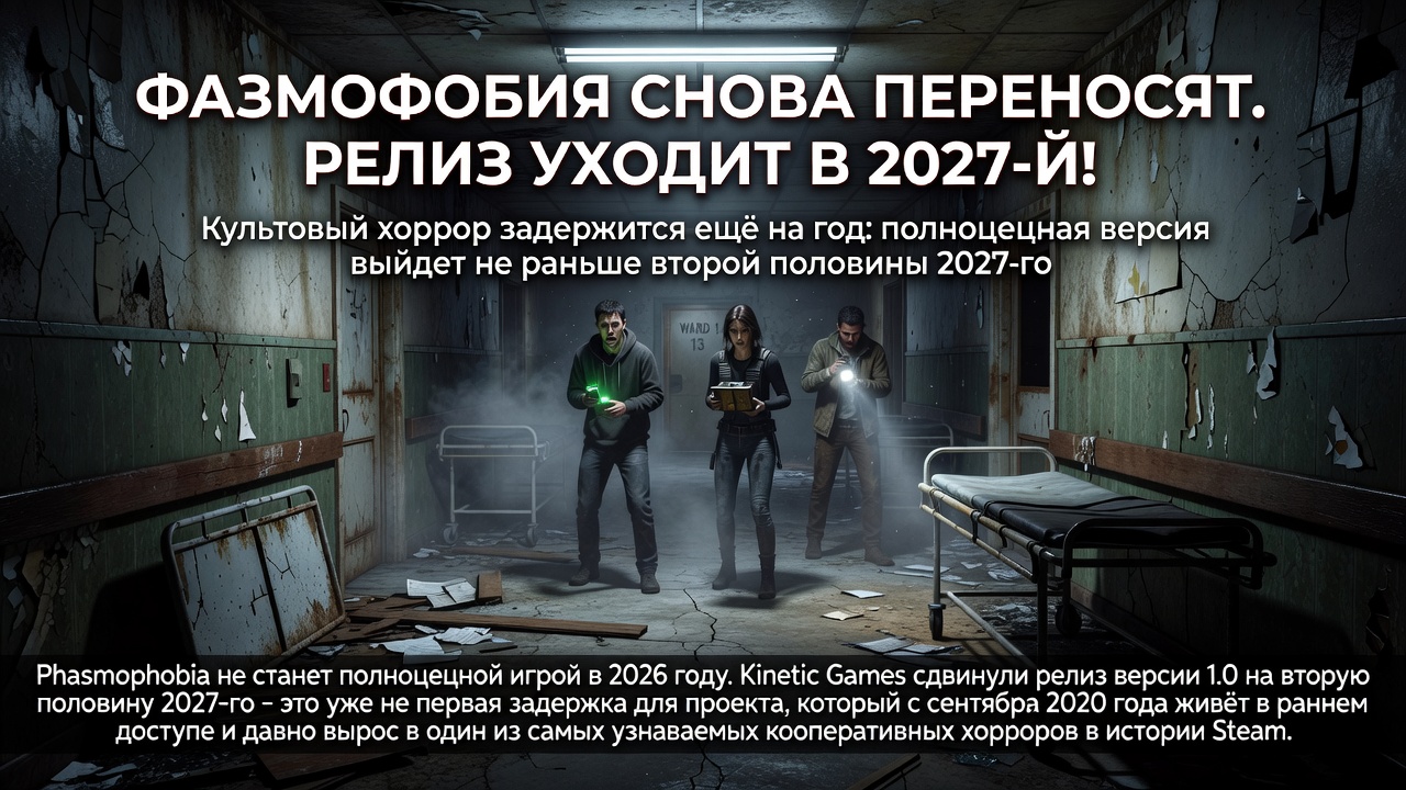 Phasmophobia снова переносят. Релиз уходит в 2027-й!