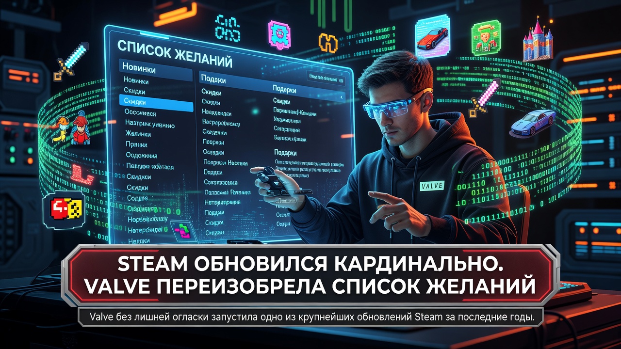 Steam обновился кардинально. Valve переизобрела список желаний
